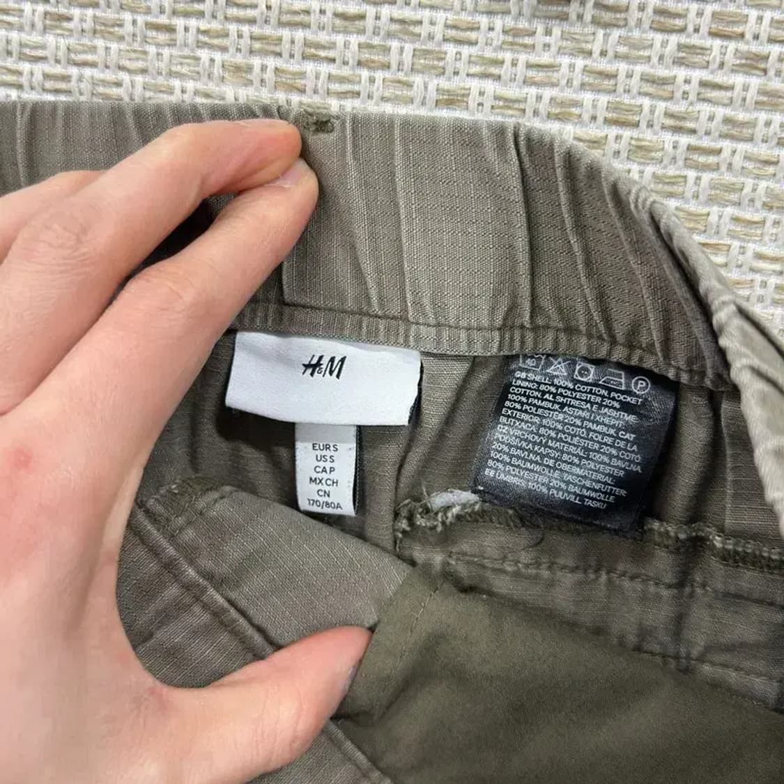 에이치앤엠 Y2K 밴딩 카고팬츠 면바지 S A04958 상품이미지3