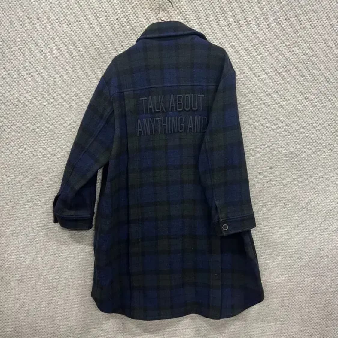 톰보이 캐주얼 체크 울 롱 코트 자켓 F A04929 상품이미지2
