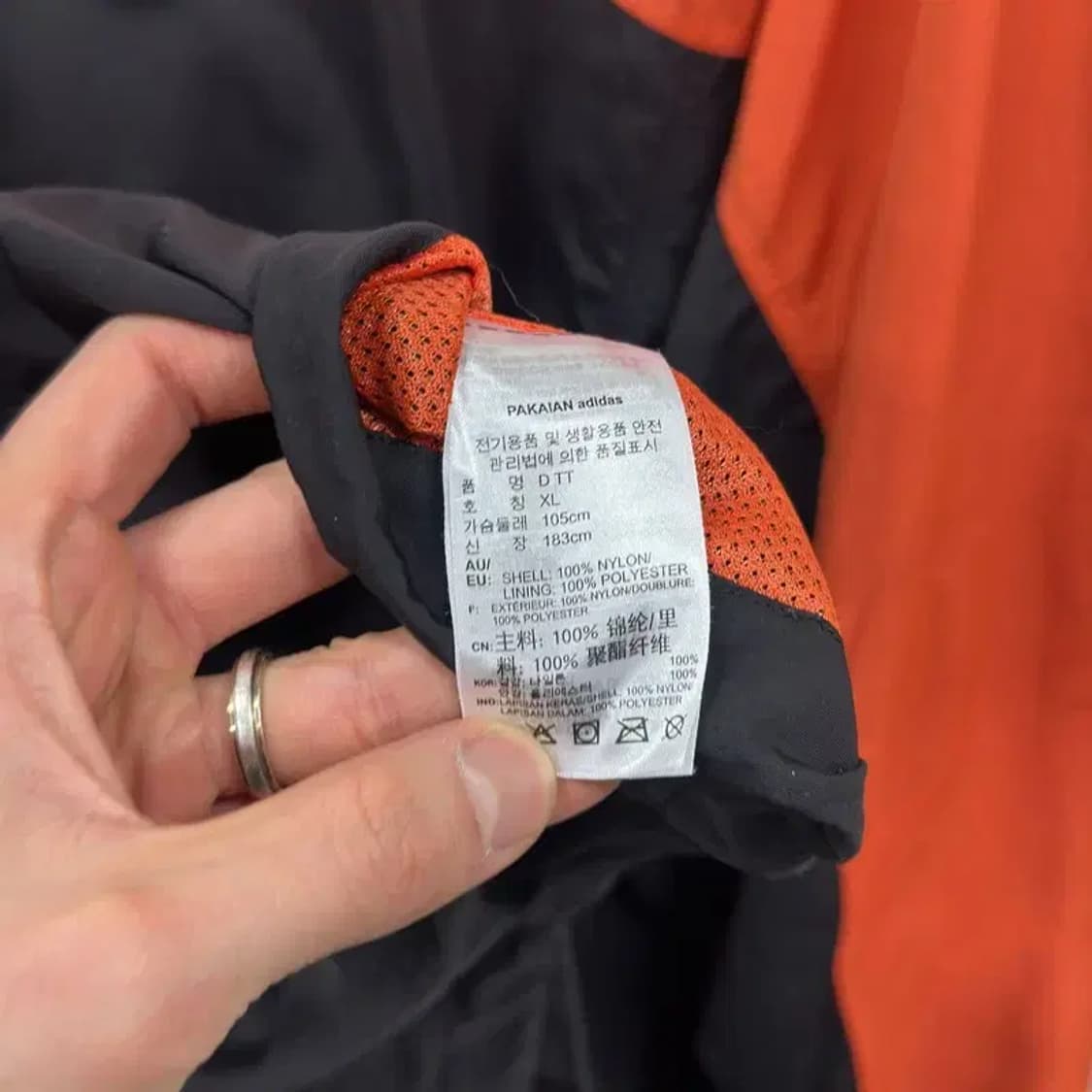아디다스 스펠아웃 배색 아노락 반집업 바람막이 XL A04934 상품이미지4