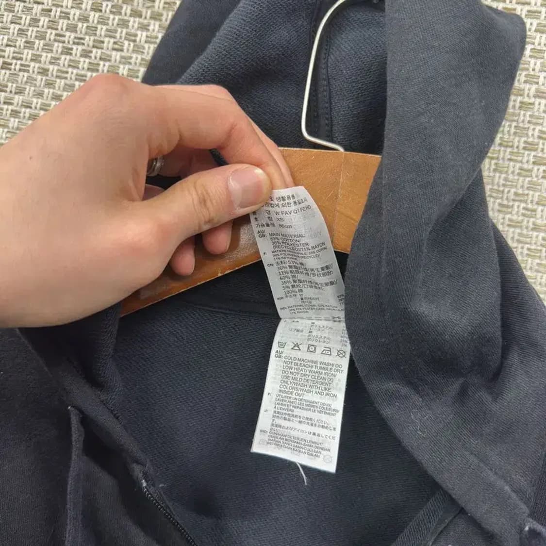 아디다스 캐주얼 프린팅로고 롱 후드집업 XS A04941 상품이미지4