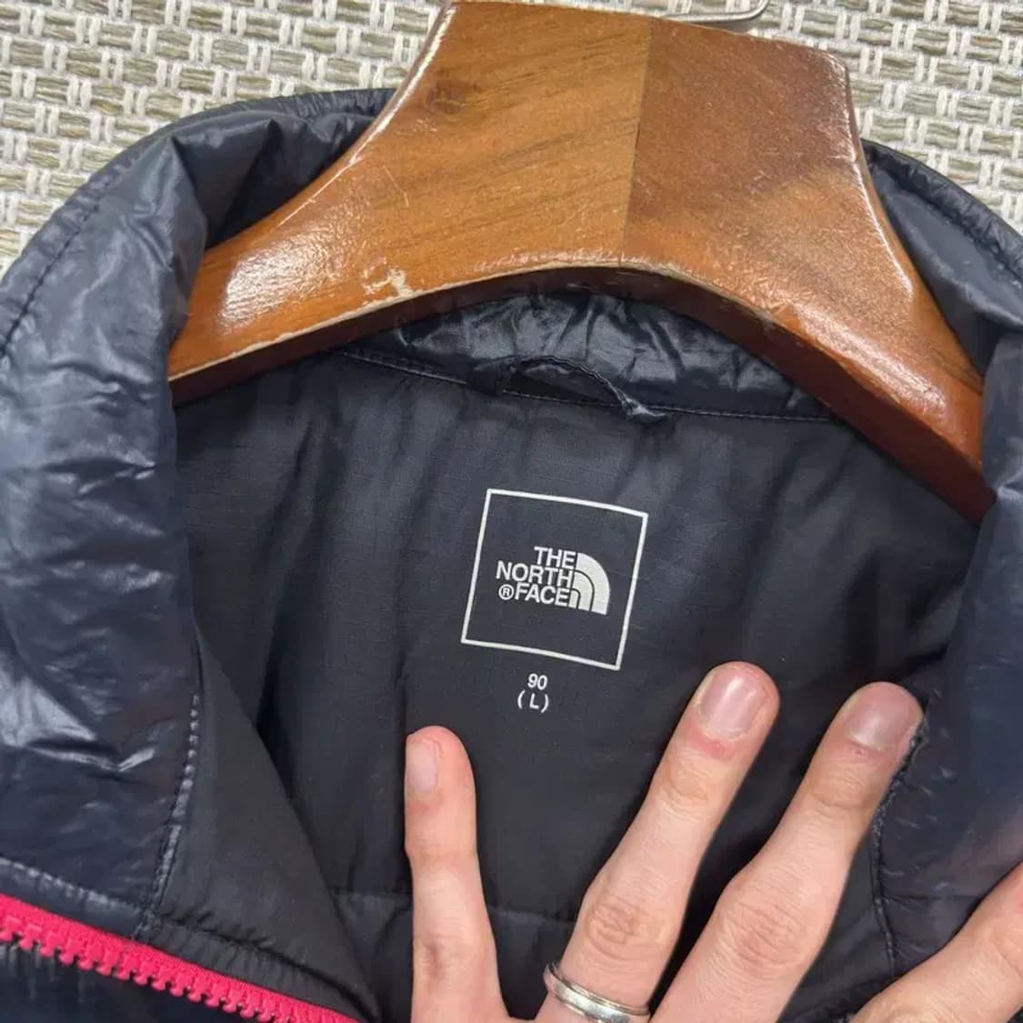 노스페이스 아웃도어 자수로고 퀄팅 패딩 자켓 90 A04947 상품이미지3