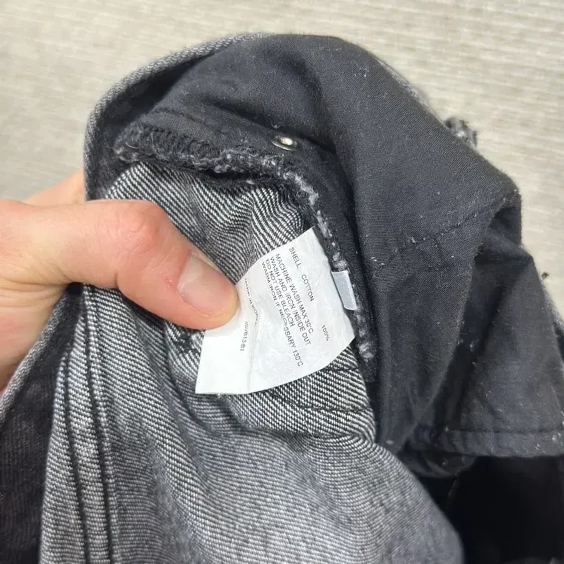 비바스튜디오 캐주얼 컷팅진 흑청바지 L A05037 상품이미지5