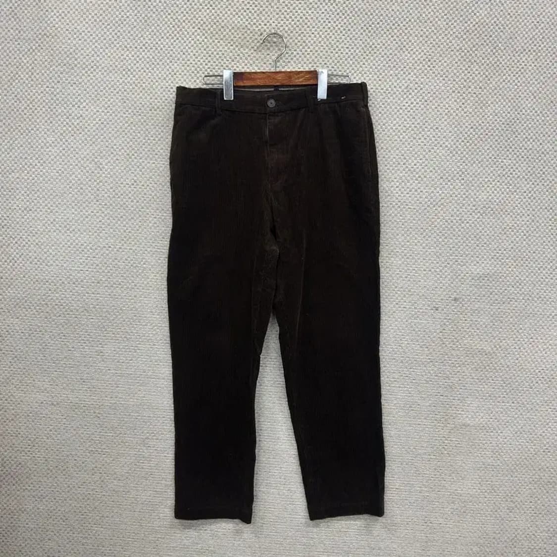 유니클로 재팬 캐주얼 브라운 코듀로이 골덴 바지 M A05038 상품이미지1