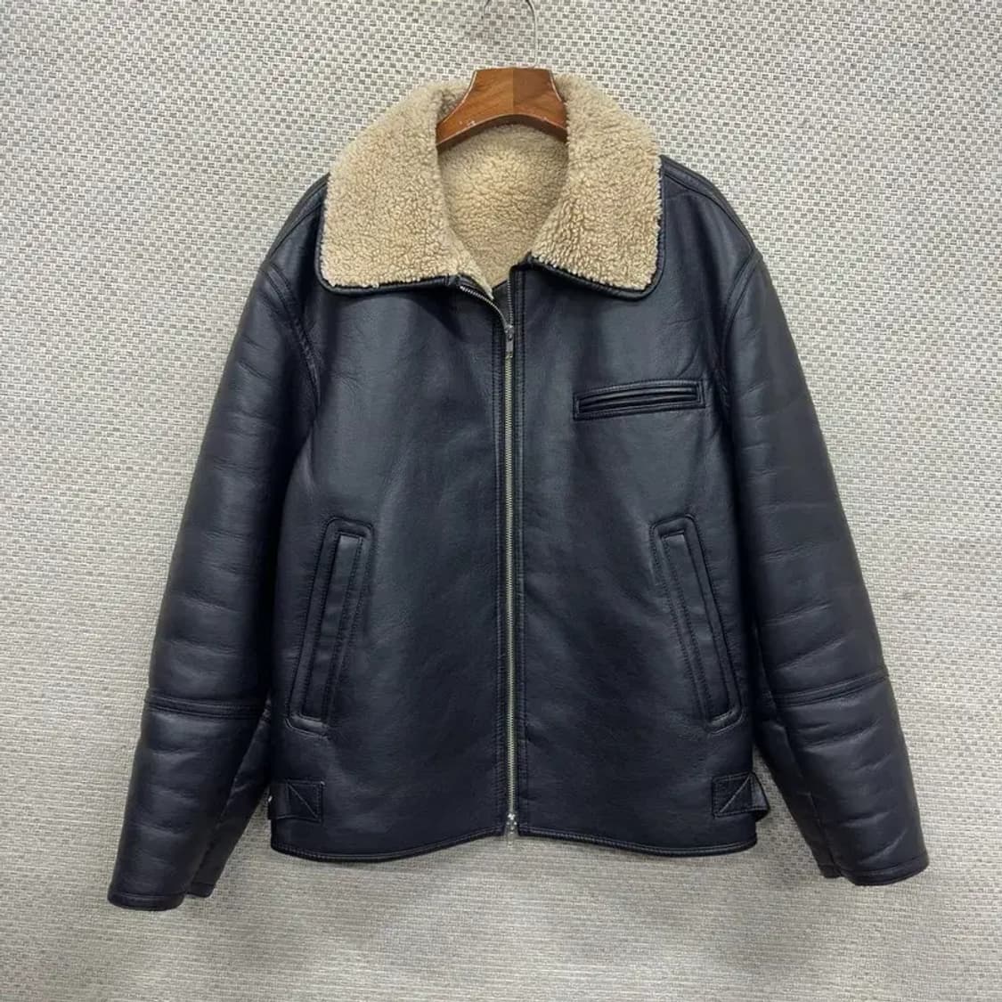 드로우핏 캐주얼 레더 가죽 무스탕 자켓 M A05023 상품이미지1