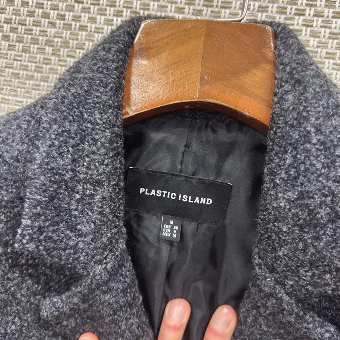 플라스틱아일랜드 캐주얼 울 코트 자켓 M A05020 상품이미지3