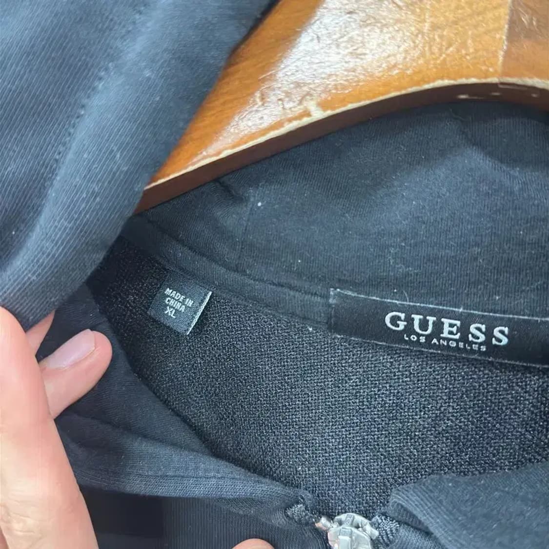 게스 캐주얼 프린팅로고 후드집업 XL A05024 상품이미지3