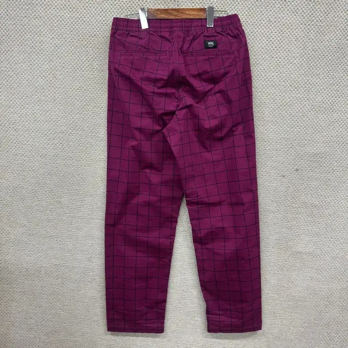 반스 캐주얼 체크 밴딩 츄리닝바지 S A05042 상품이미지2