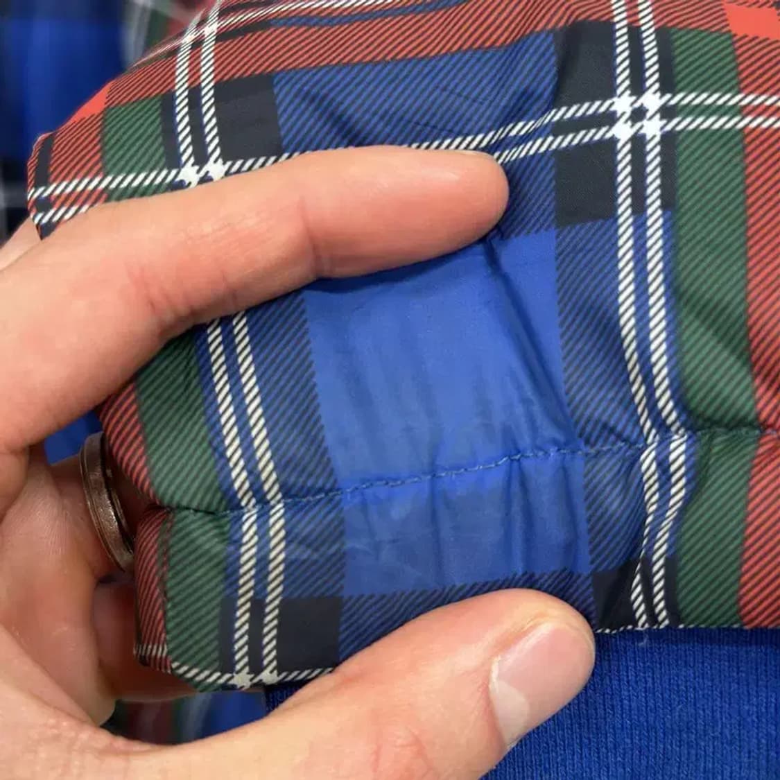 유니클로 JW 앤더슨 깃털 다운 체크 패딩 점퍼 S A05009 상품이미지5