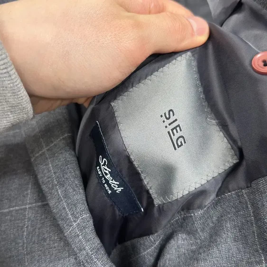 지이크 캐주얼 버튼 울 블레이저 자켓 105 A05014 상품이미지3