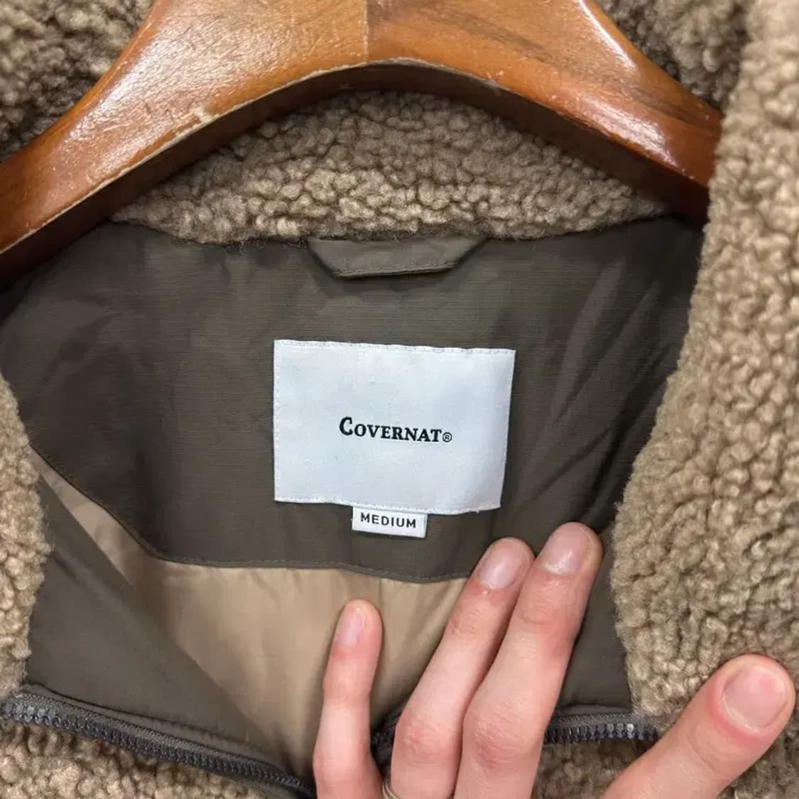 커버낫 오버핏 뽀글이 양털 후리스 집업 M A05087 상품이미지3