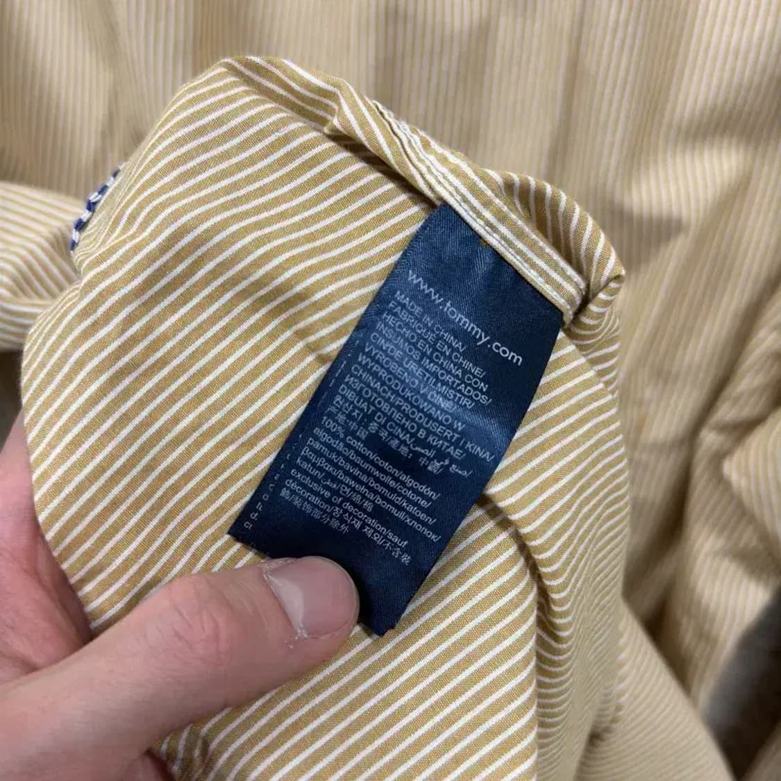 타미힐피거 캐주얼 스트라이프 셔츠 XL A05099 상품이미지4