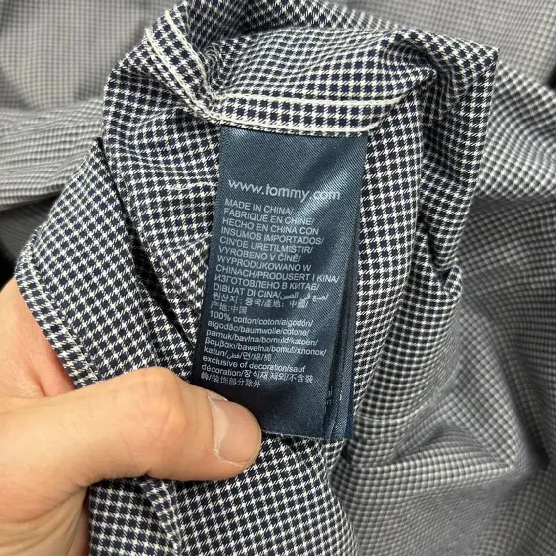 타미힐피거 캐주얼 자수로고 슬림핏 긴팔 셔츠 XL A05182 상품이미지4