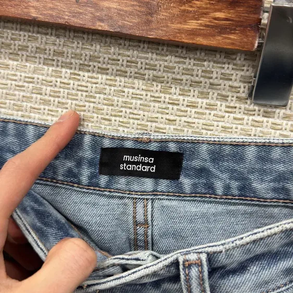 무신사스탠다드 캐주얼 와이드핏 데님 청바지 29인치 A05200 상품이미지3