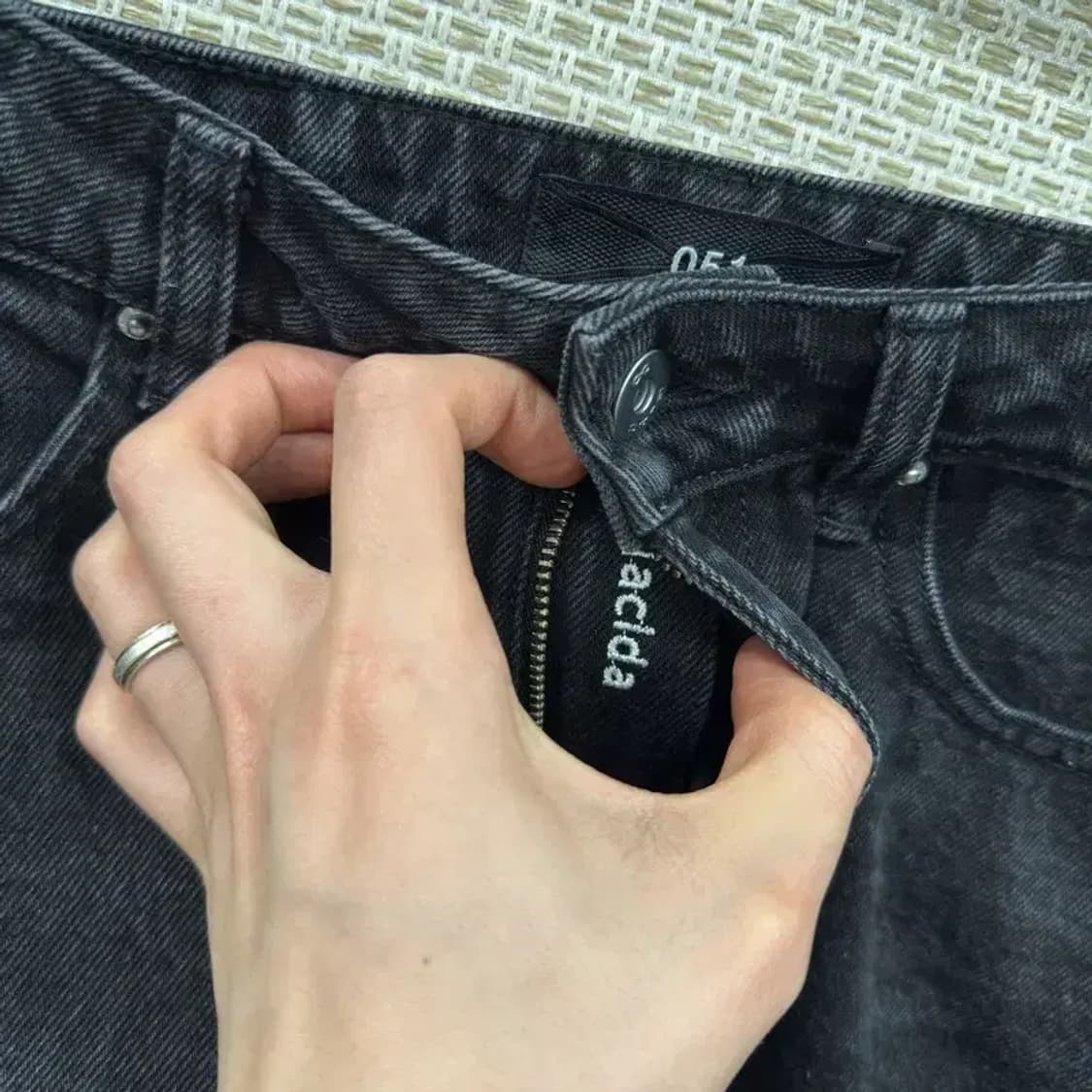 플랙진 051 캐주얼 블랙진 흑청바지 27인치 A05199 상품이미지4