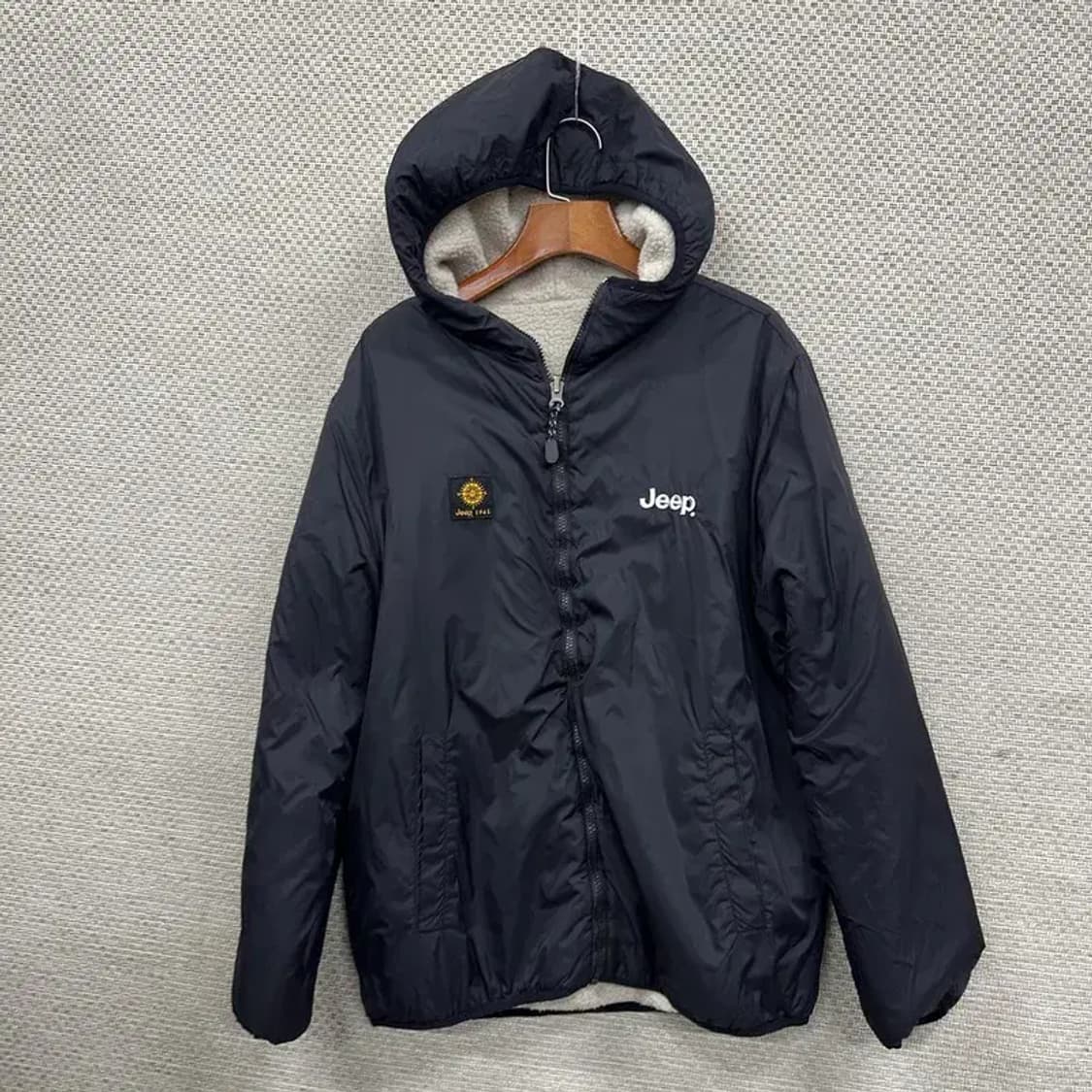 지프 JEEP 와펜 리버시블 양털 플리스 후리스 L A05172 상품이미지3