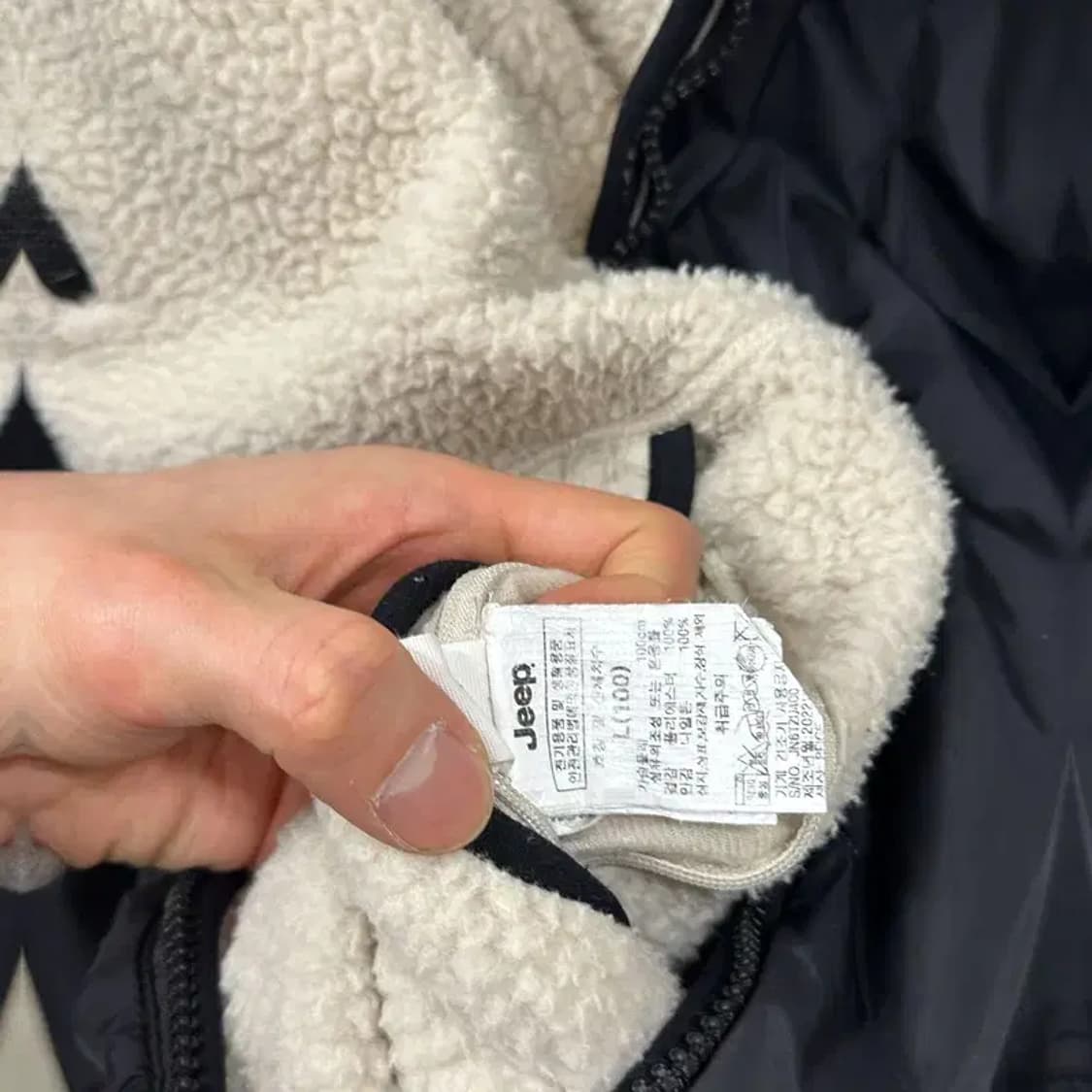 지프 JEEP 와펜 리버시블 양털 플리스 후리스 L A05172 상품이미지7