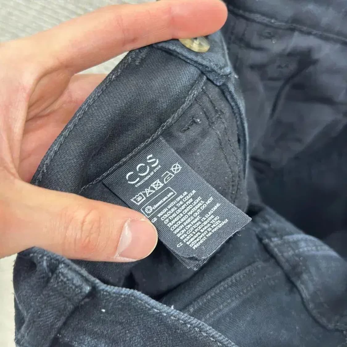 코스 COS 캐주얼 와이드핏 블랙진 흑청바지 26인치 A05203 상품이미지3