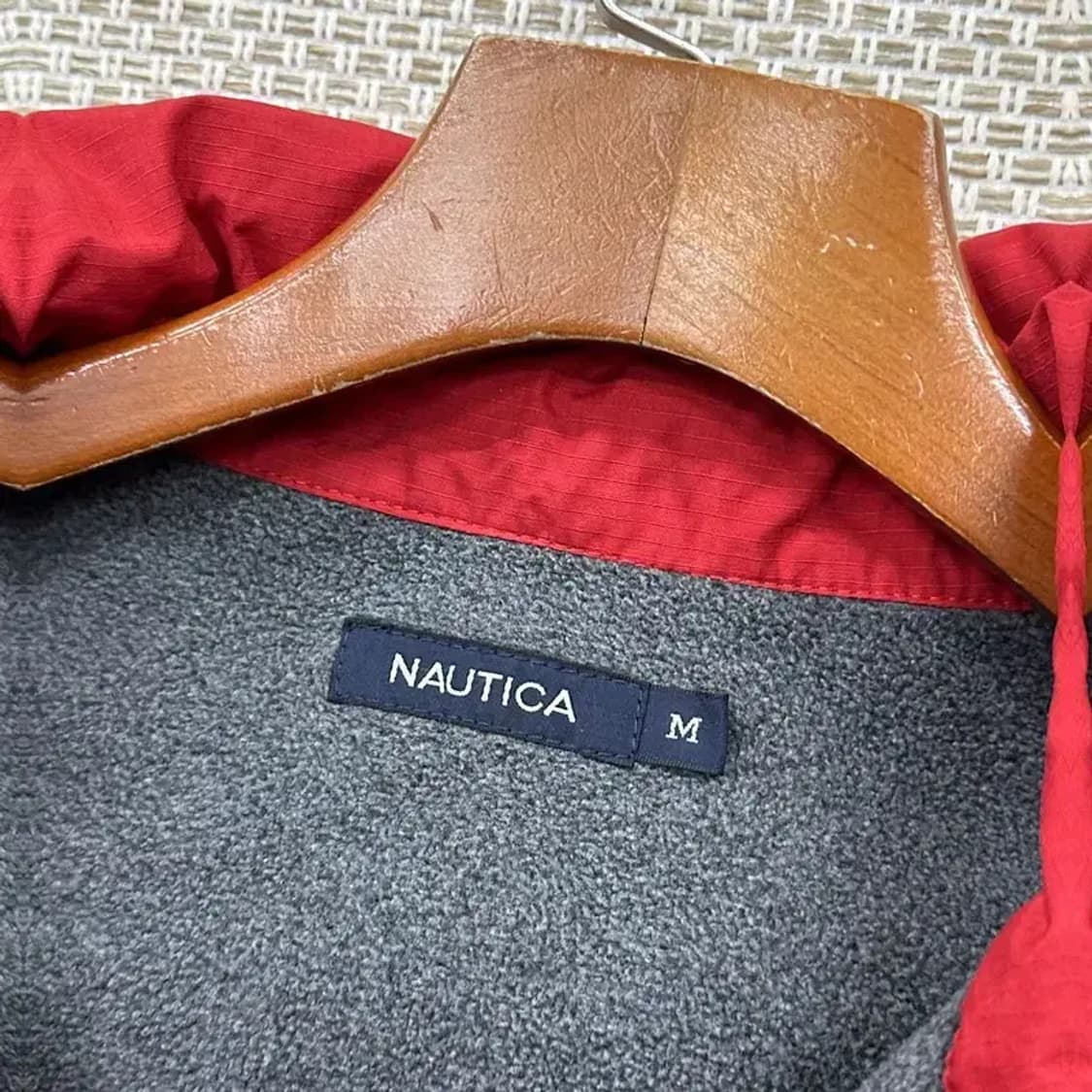 노티카 배색 올드스쿨 오버핏 약기모 바람막이 자켓 M A05173 상품이미지3