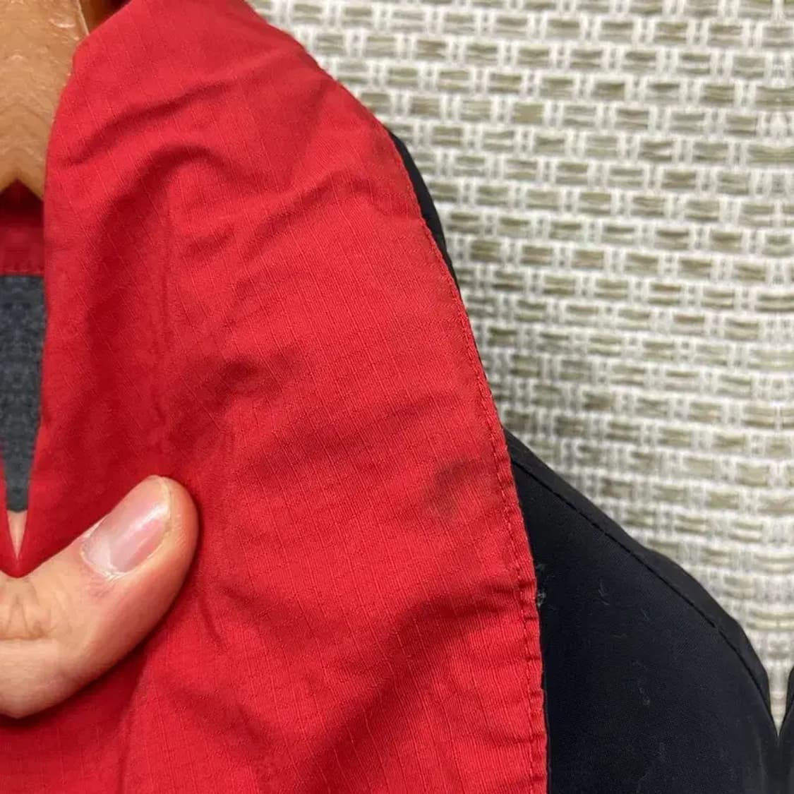 노티카 배색 올드스쿨 오버핏 약기모 바람막이 자켓 M A05173 상품이미지5