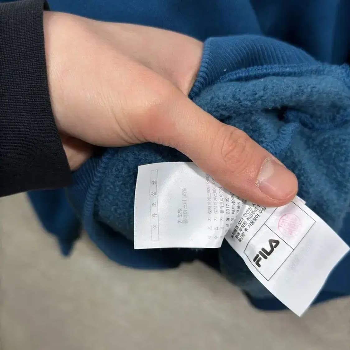 필라 레귤러핏 빅프린팅로고 기모 후드티 S A05245 상품이미지4