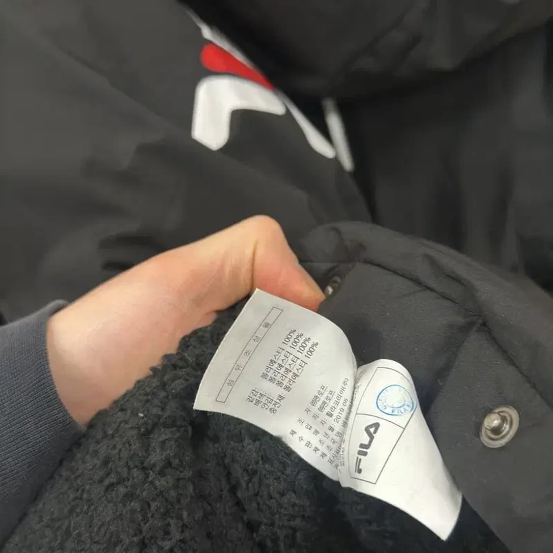 필라 캐주얼 자수로고 돕바 롱 자켓 165 A05257 상품이미지4