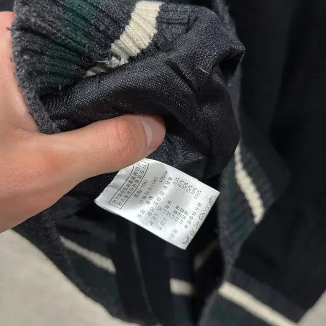 장미쉘바스키아 방풍 울 니트 집업 가디건 100 A05272 상품이미지4