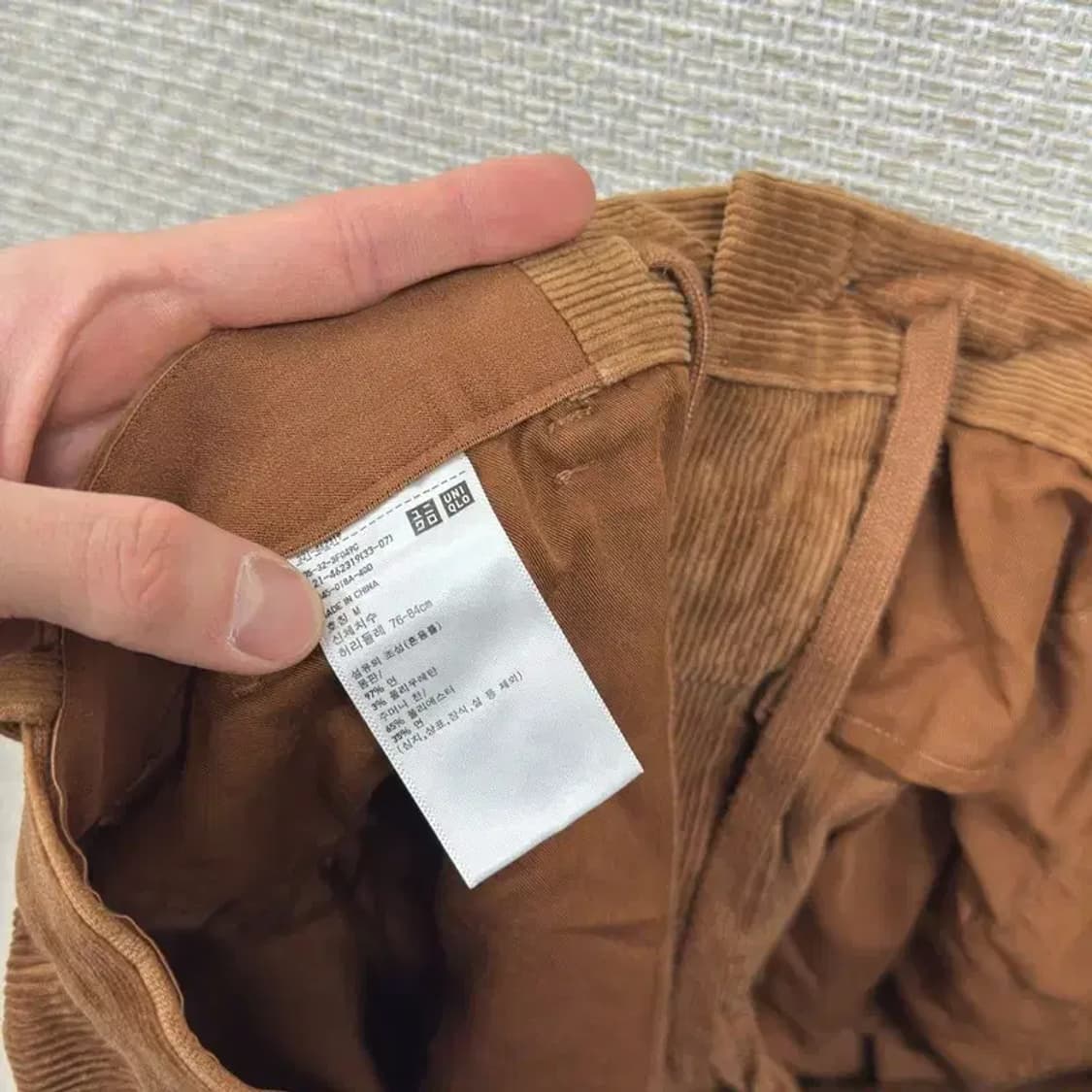 유니클로 캐주얼 코듀로이 골덴 바지 M A05280 상품이미지3