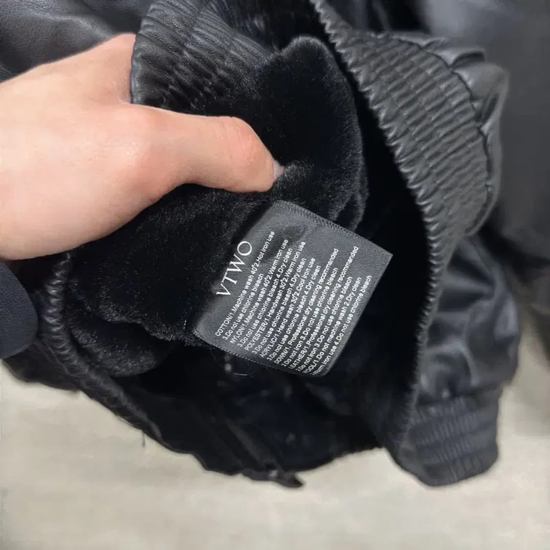 브이투 VTWO 가죽 무스탕 블루종 자켓 M A05253 상품이미지4