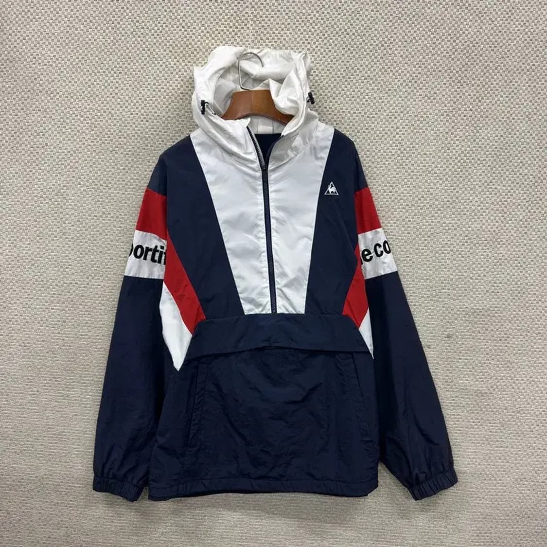 르꼬끄 올드스쿨 자수로고 아노락 반집업 바람막이 105 A05268 상품이미지1