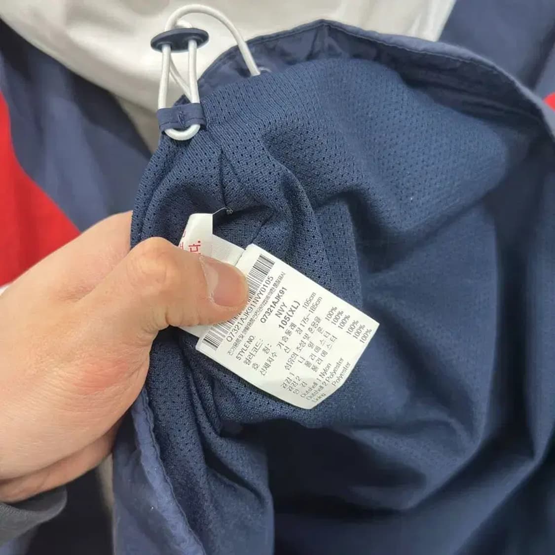 르꼬끄 올드스쿨 자수로고 아노락 반집업 바람막이 105 A05268 상품이미지4