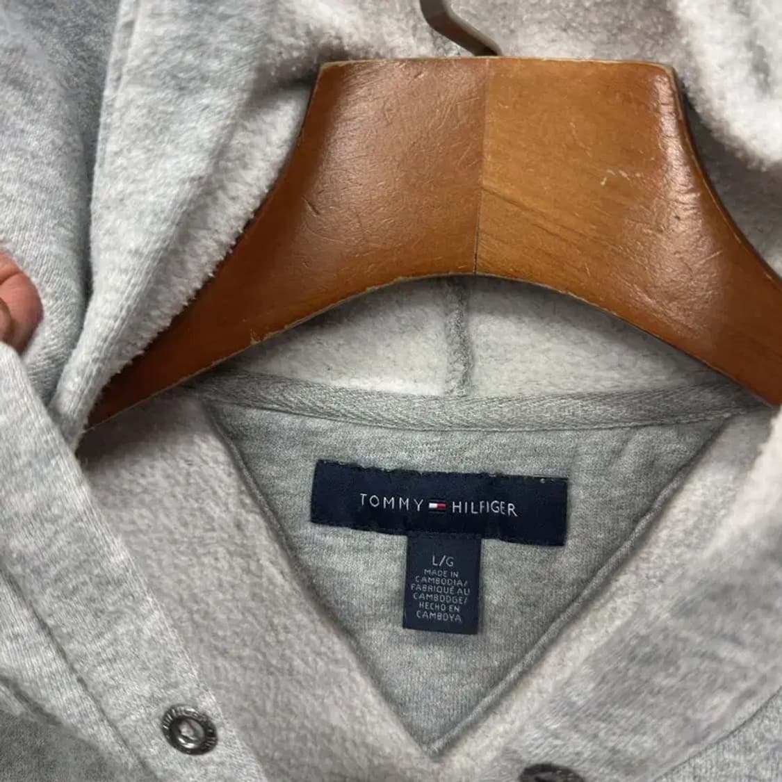 타미힐피거 캐주얼 빅로고 약기모 후드집업 L A05263 상품이미지3