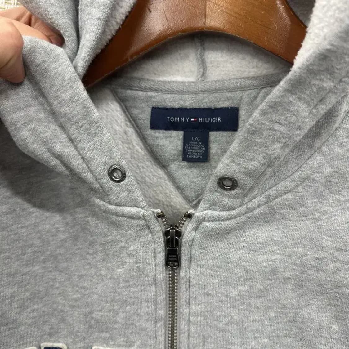 타미힐피거 캐주얼 빅로고 약기모 후드집업 L A05263 상품이미지5