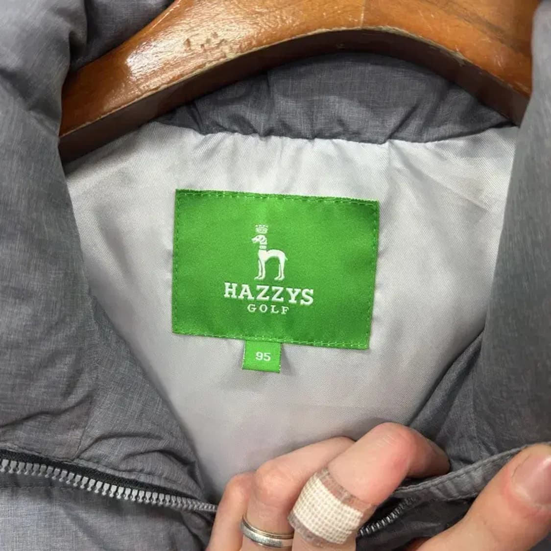 헤지스 캐주얼 자수로고 오리털 덕다운 패딩 조끼 95 A05333 상품이미지3