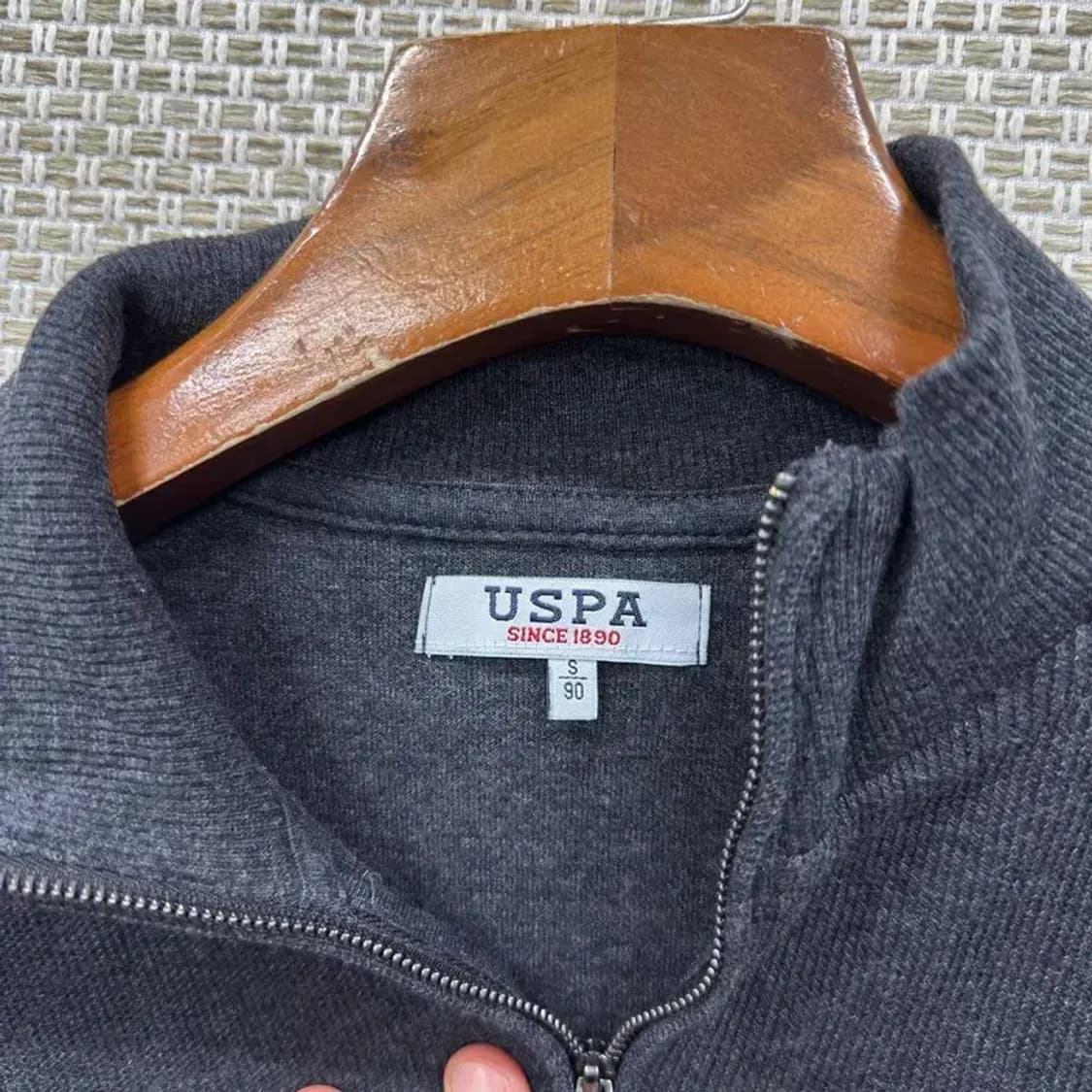 US폴로 캐주얼 자수로고 반집업 니트 S A05338 상품이미지3