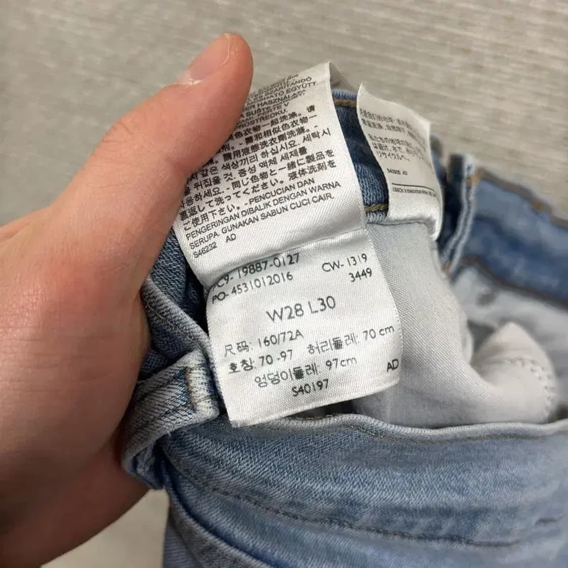 리바이스 보이프렌드 스판 데님 청바지 28인치 A05360 상품이미지5
