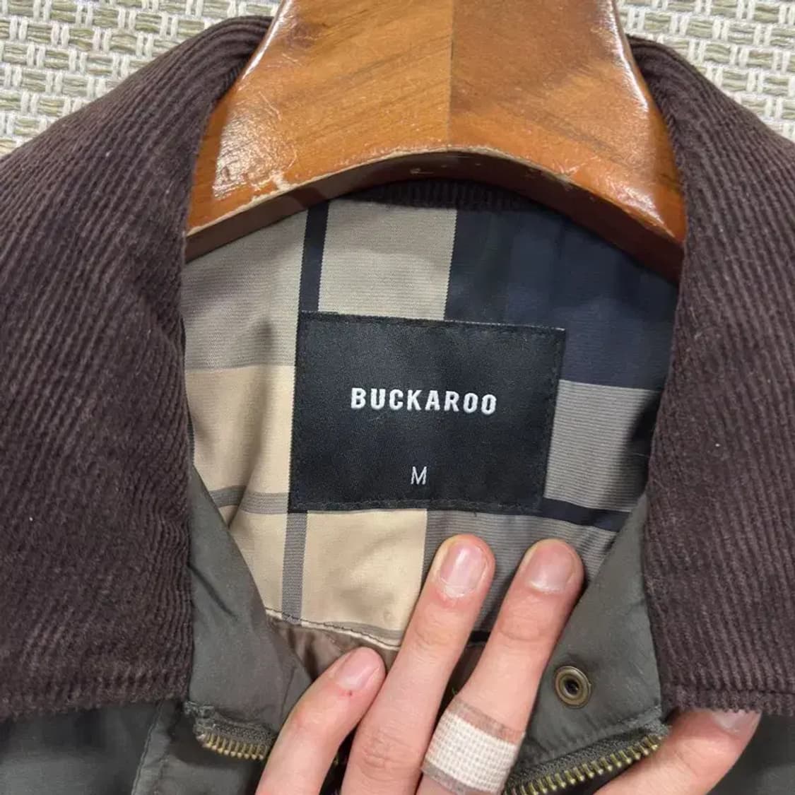 버커루 캐주얼 코듀로이카라 누빔 자켓 M A05336 상품이미지3