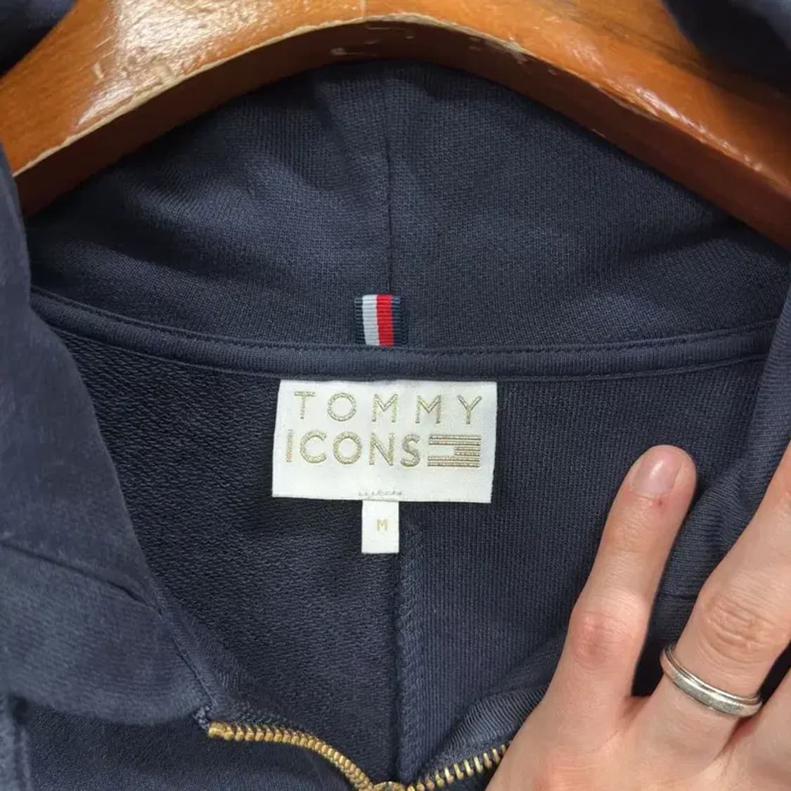 타미아이콘스 캐주얼 자수로고 후드집업 M A05331 상품이미지3