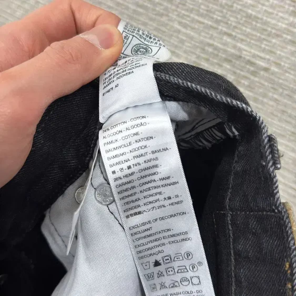 리바이스  501 빅E 블랙진 흑청바지 24인치 A05362 상품이미지5