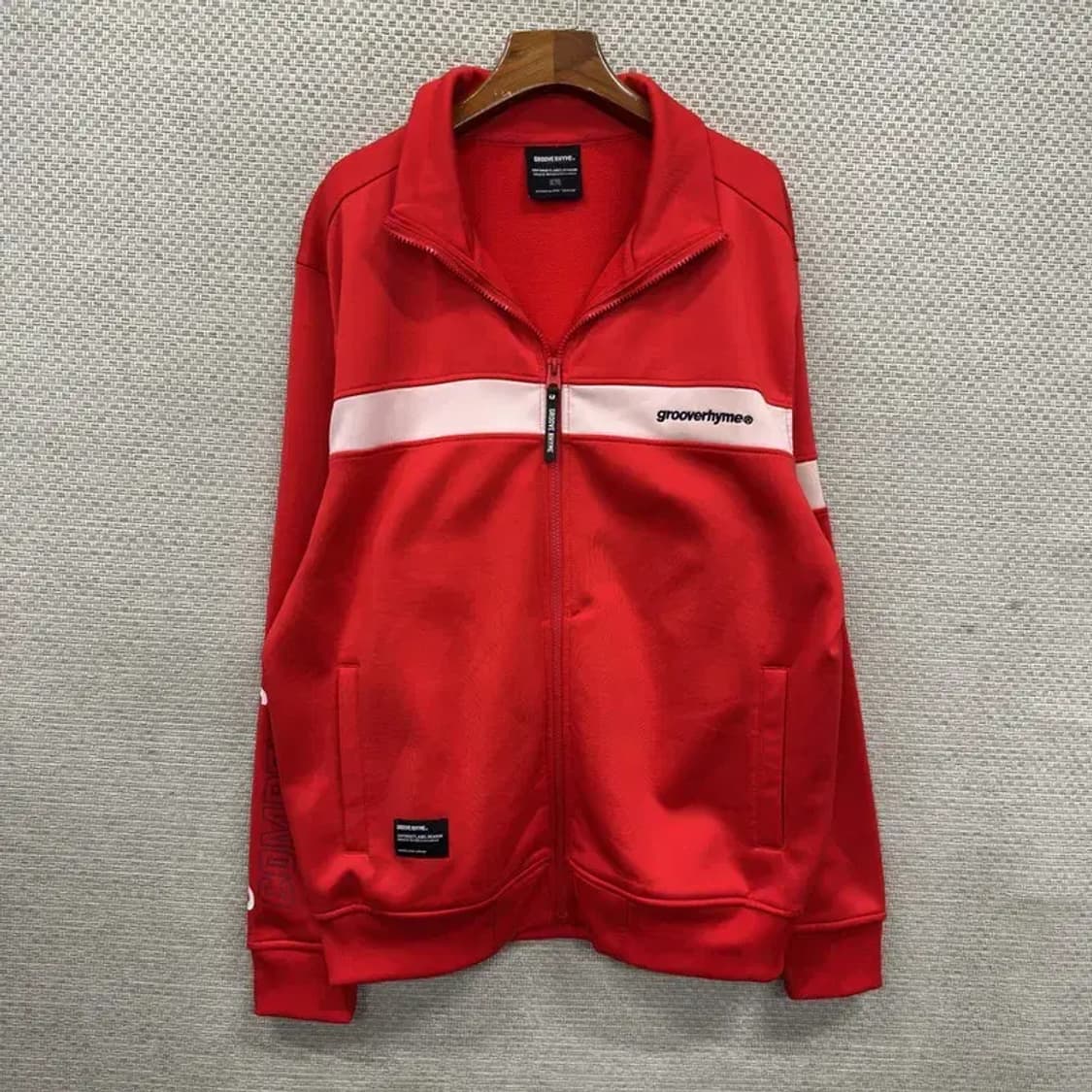 그루브라임 캐주얼 자수로고 약기모 트랙탑 져지 집업 L A05334 상품이미지1