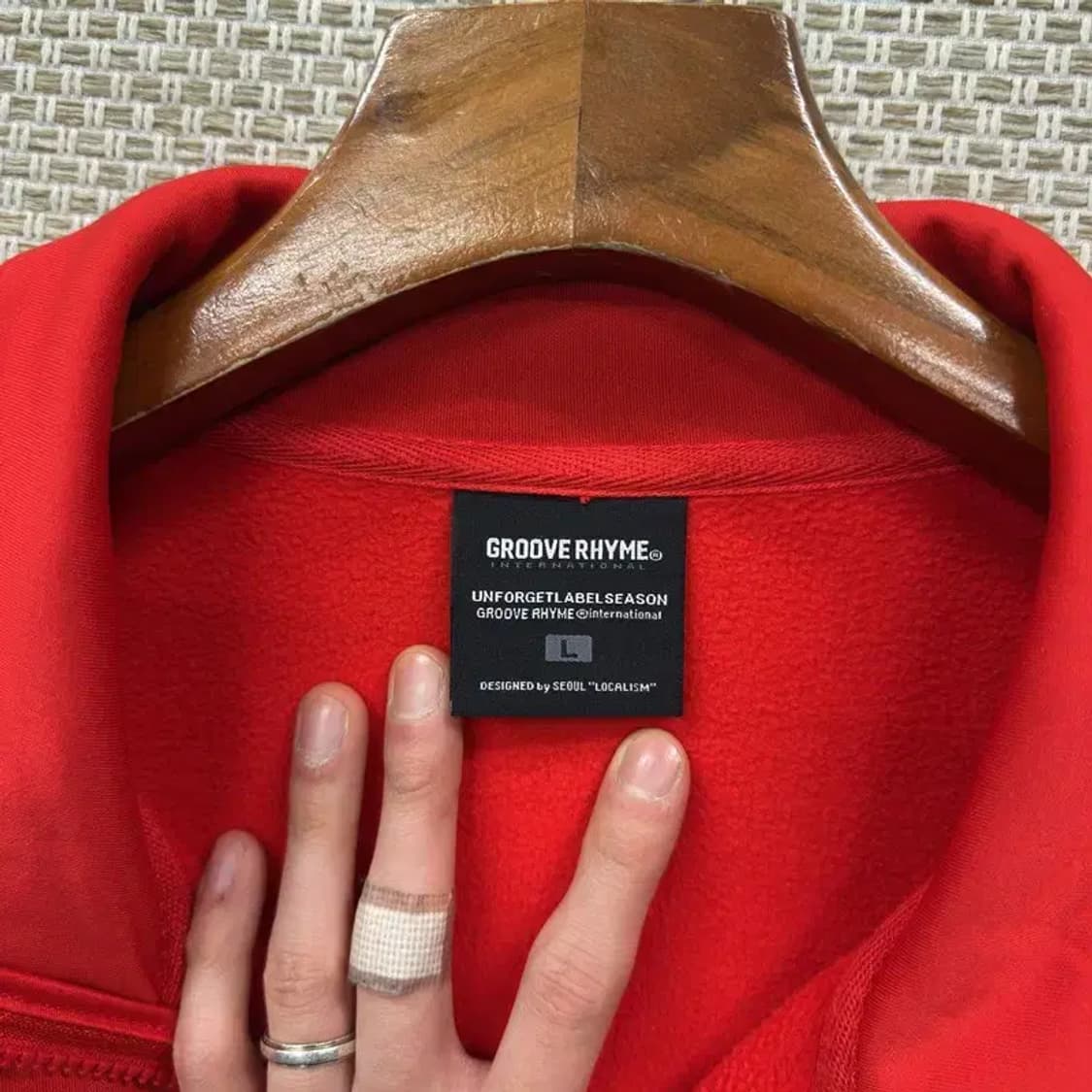 그루브라임 캐주얼 자수로고 약기모 트랙탑 져지 집업 L A05334 상품이미지3