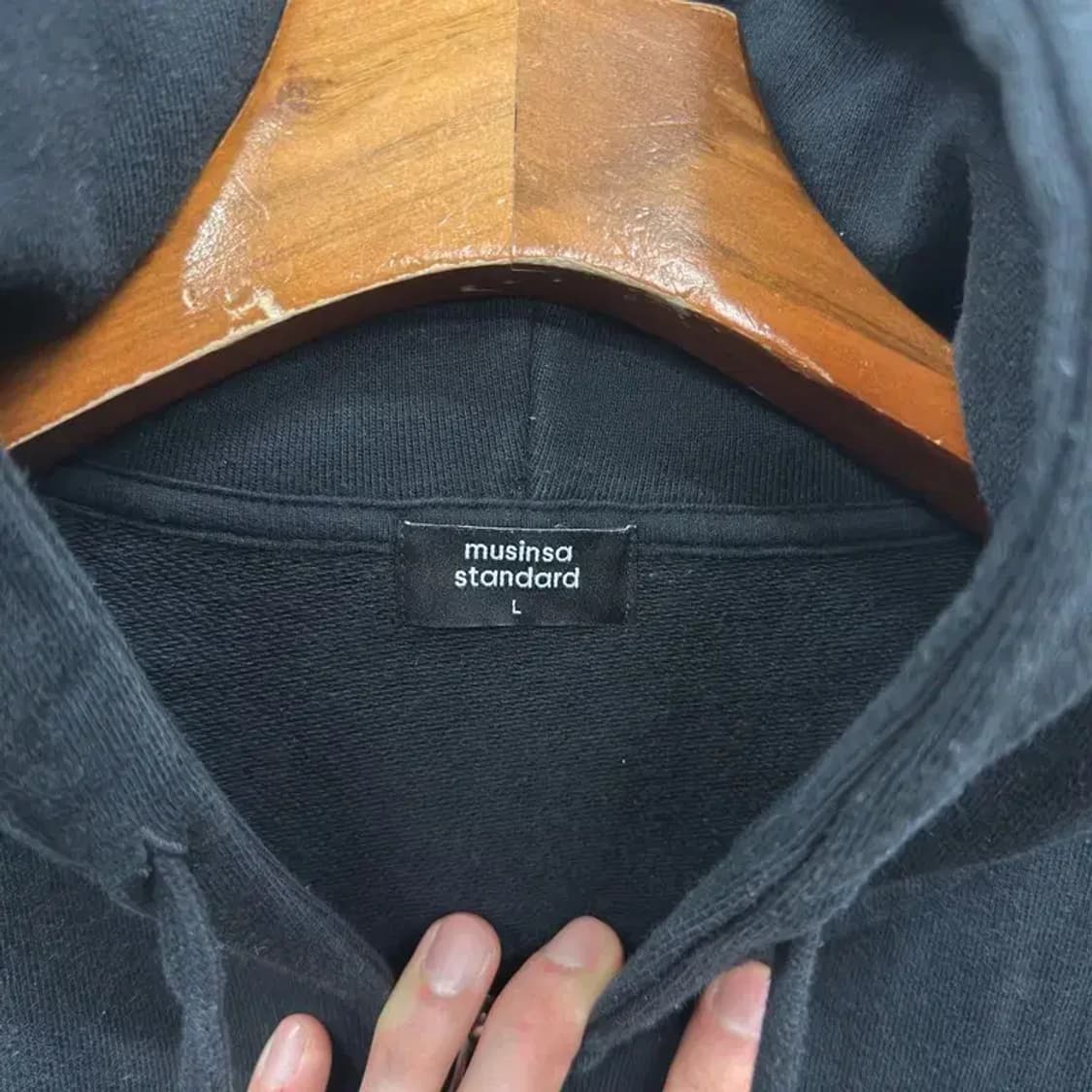 무신사스탠다드 캐주얼 무지 후드집업 L A05335 상품이미지3