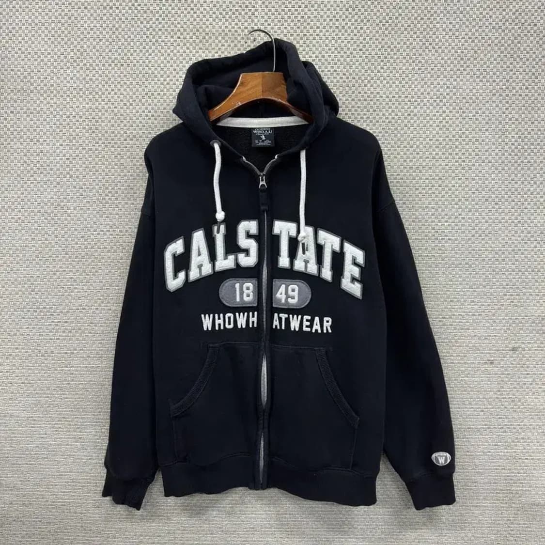 후아유 캐주얼 Y2K 오버핏 약기모 후드집업 S A05347 상품이미지1