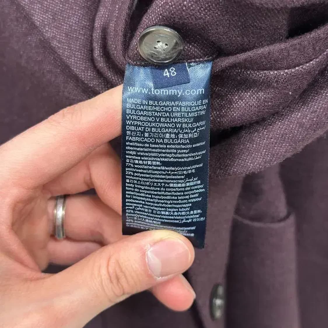 타미힐피거 캐주얼 버튼 울 블레이저 자켓 48 A05408 상품이미지5