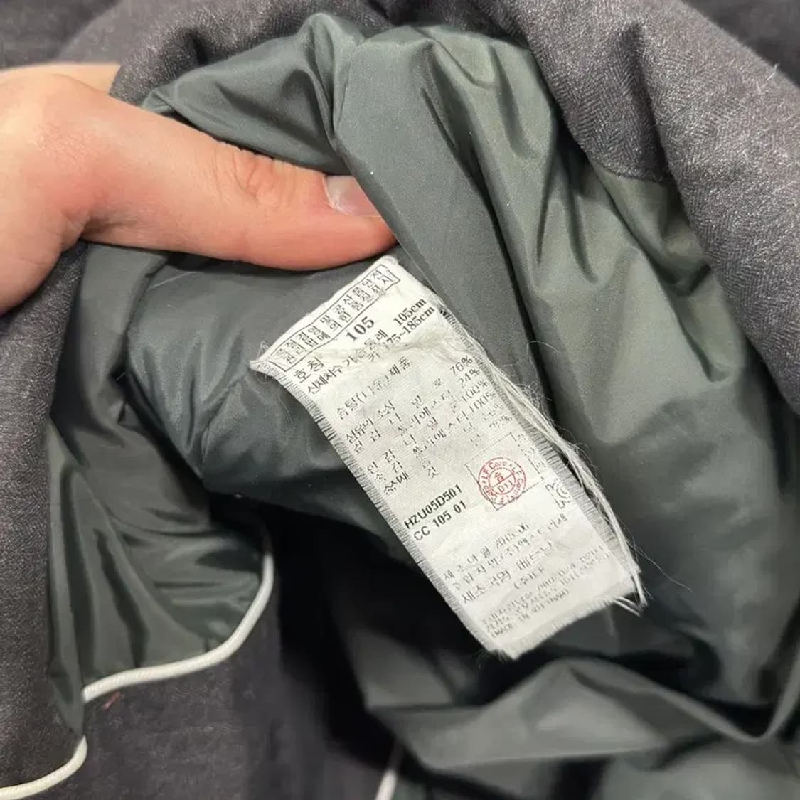 헤지스 캐주얼 깃털 다운 하프 패딩 점퍼 105 A05409 상품이미지4