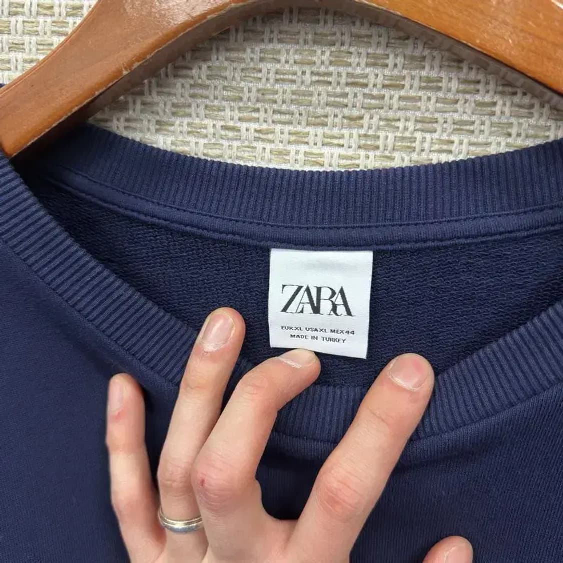 자라 ZARA 캐주얼 배색 스웻셔츠 맨투맨 XL A05415 상품이미지3