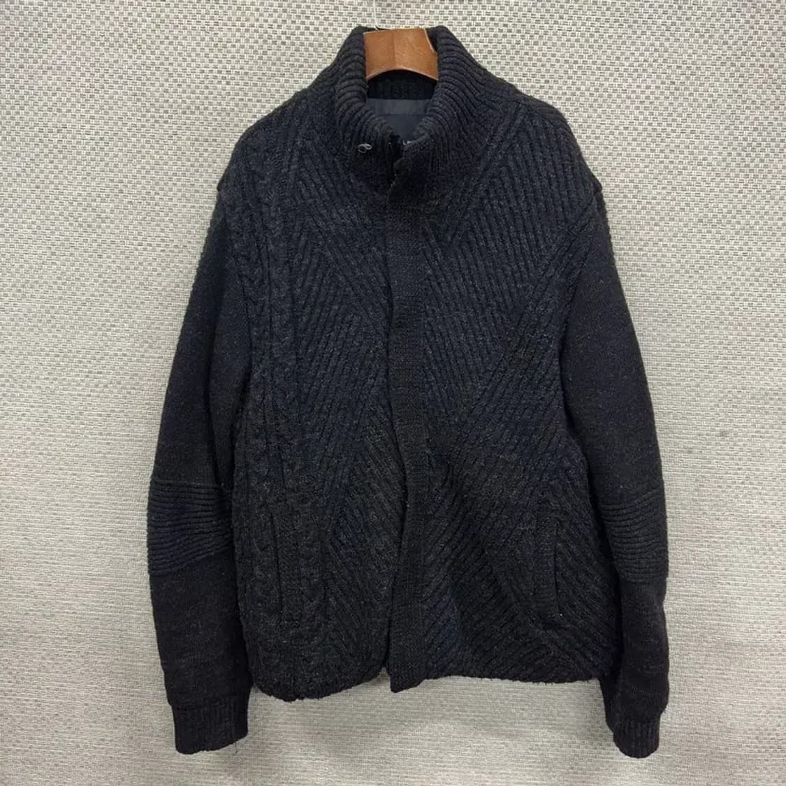 장미쉘바스키아 울 거위털 구스다운 가디건 점퍼 105 A05417 상품이미지1