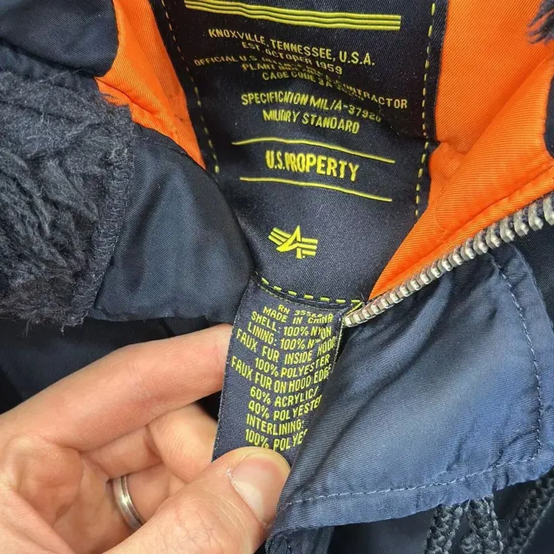 알파인더스트리스 N3-B 야상 패딩 XS A05411 상품이미지5