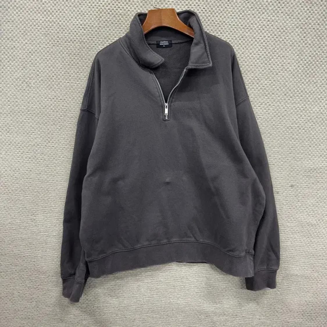 무신사스탠다드 캐주얼 반집업 스웻셔츠 맨투맨 XL A05420 상품이미지1