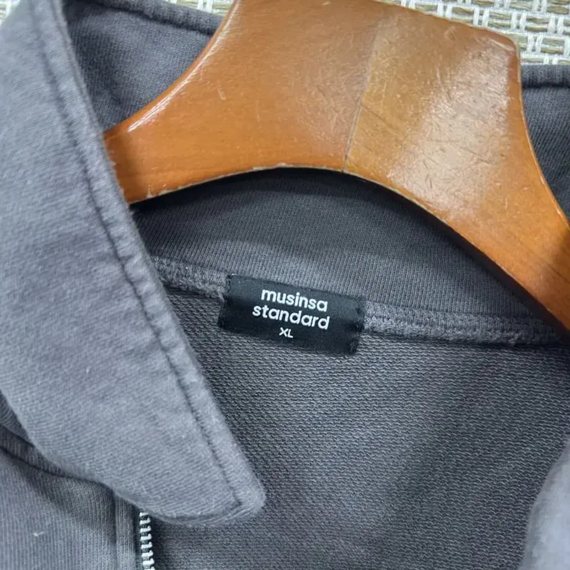 무신사스탠다드 캐주얼 반집업 스웻셔츠 맨투맨 XL A05420 상품이미지3