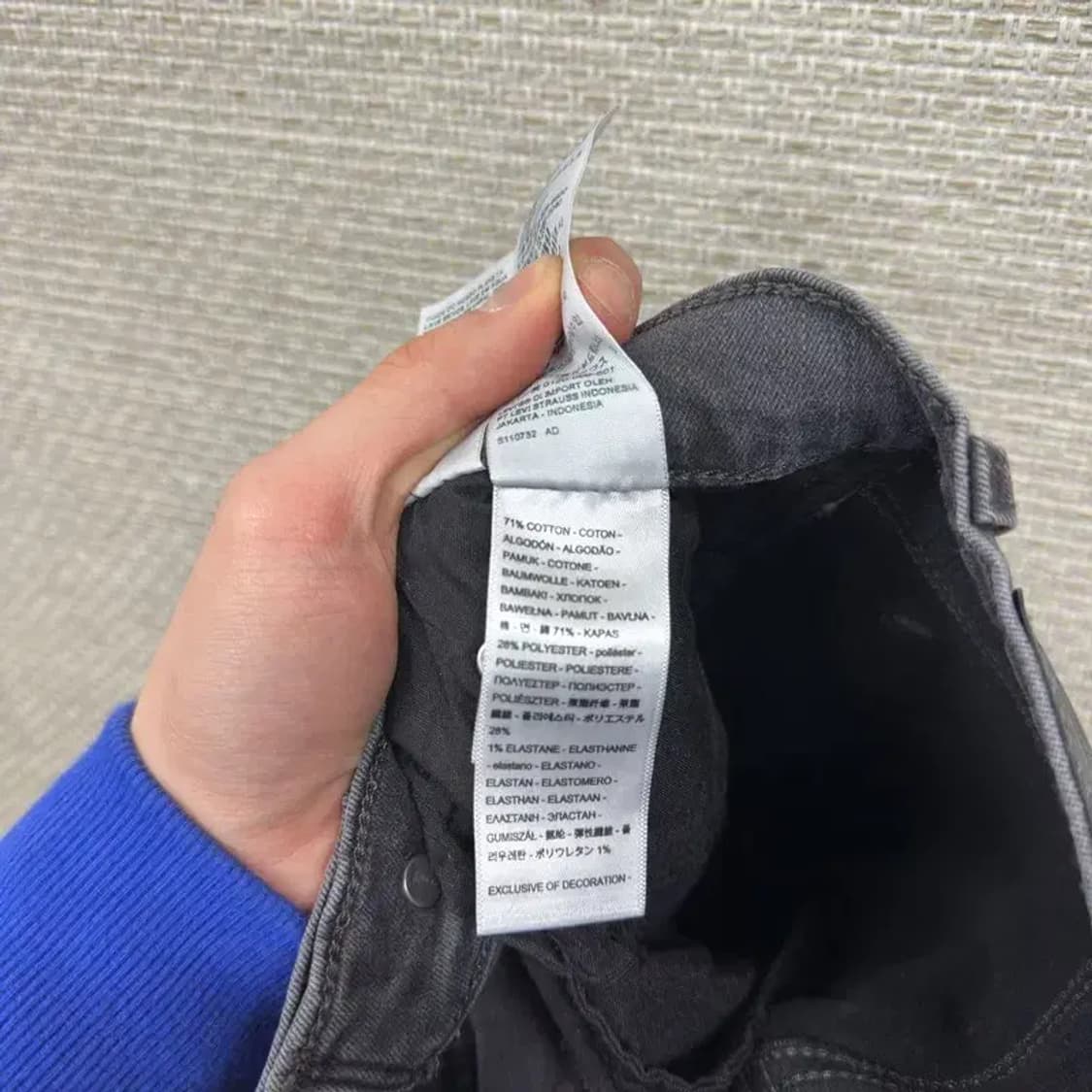 리바이스 724 스판 그레이진 약기모 청바지 27인치 A05438 상품이미지5